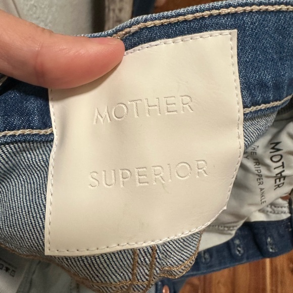 MOTHER Indigo Straight Leg Jeans tripper ankle fray 26 - Picture 12 of 13